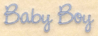 Embroidery Design: Baby boy script<br>3.03"w X 0.97"h