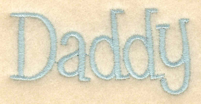 Embroidery Design: Daddy<br>2.53"w X 1.22"h