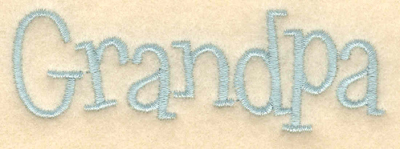 Embroidery Design: Grandpa<br>3.48"w X 1.21"h