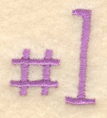 Embroidery Design: Number one<br>1.00"w X 1.15"h