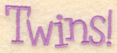 Embroidery Design: Twins<br>2.54"w X 1.02"h