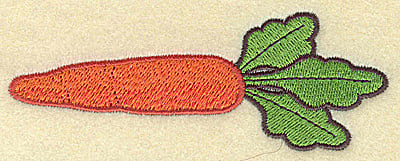 Embroidery Design: Carrot horizontal large<br> 4.55w X 1.68h