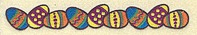 Embroidery Design: Easter egg border<br> 6.98w X 1.00h