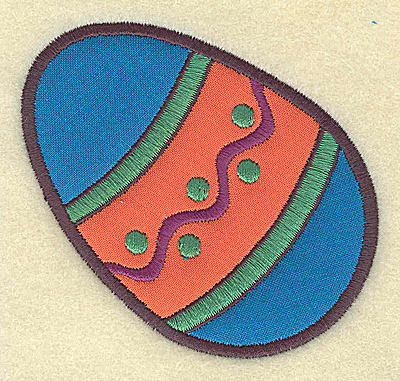Embroidery Design: Easter egg A double applique <br> 3.57w X 3.30h