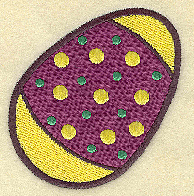 Embroidery Design: Easter egg B single applique<br> 3.31w X 3.58h