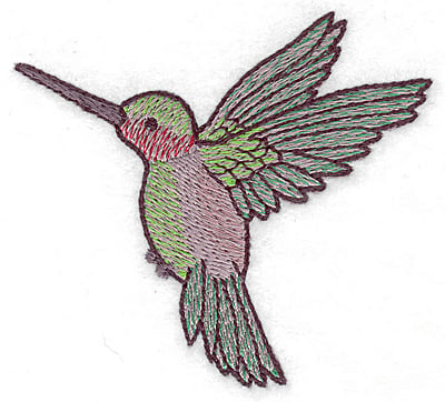 Embroidery Design: Hummingbird 108 small<br> 3.46w X 3.07h
