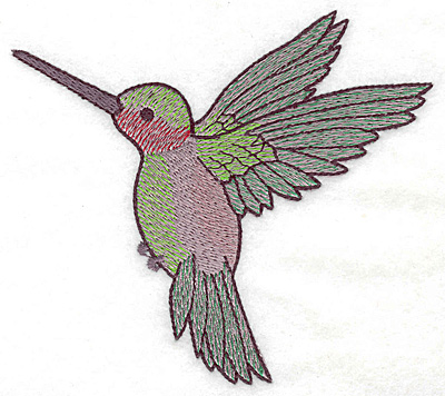 Embroidery Design: Hummingbird 109 large <br> 4.98w X 4.42h