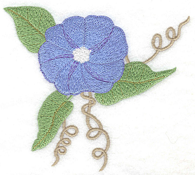Embroidery Design: Morning Glory blue large<br> 4.98w X 4.50h