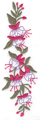 Embroidery Design: Fuschia large<br> 2.15w X 6.99h