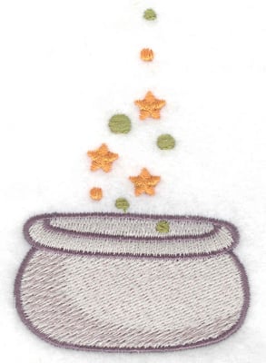Embroidery Design: Witches cauldron<br> 2.42w X 3.52h