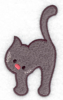 Embroidery Design: Black cat<br> 1.81w X 3.08h