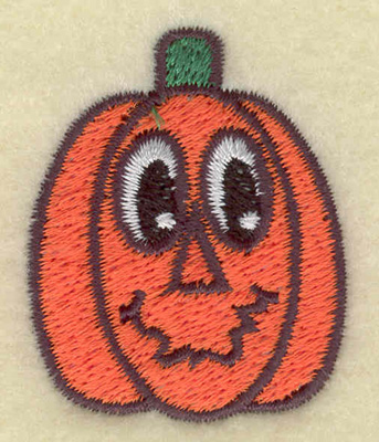 Embroidery Design: Pumpkin smiling small<br> 1.43w X 1.78h