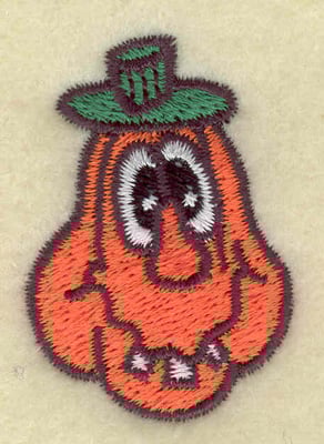 Embroidery Design: Toothy pumpkin small<br> 1.27w X 1.83h | Embroidery Legacy Embroidery Design: Toothy pumpkin small<br> 1.27w X 1.83h