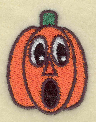 Embroidery Design: Surprised pumpkin small<br> 1.43w X 1.83h