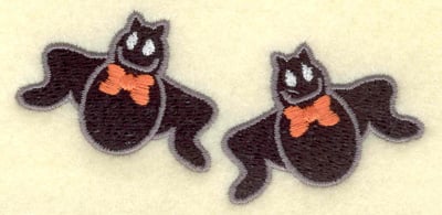 Embroidery Design: Bat duo<br> 3.51w X 1.67h