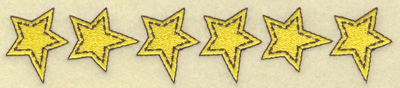 Embroidery Design: Row of stars<br> 6.85w X 1.34h
