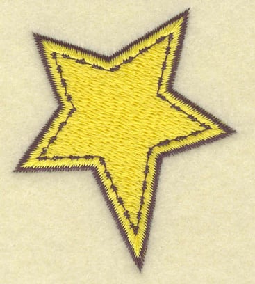 Embroidery Design: Star  <br> 2.18w X 2.62h