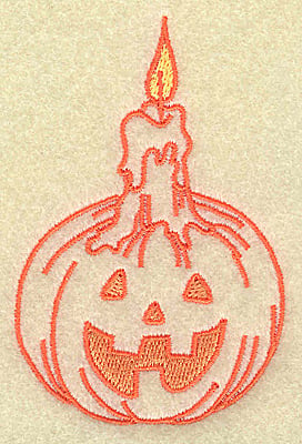Embroidery Design: Pumpkin with candle<br> 2.34w X 3.51h