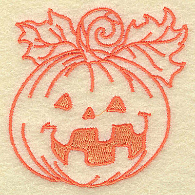 Embroidery Design: Jack-o-lantern happy face<br> 2.92w X 3.03h