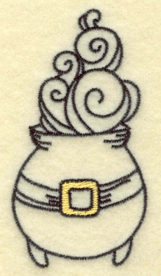 Embroidery Design: Halloween Cauldron<br> 1.84w X 3.53h