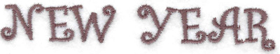 Embroidery Design: New Year (large)<br> 3.75w X 0.61h