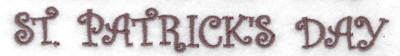 Embroidery Design: St. Patrick's Day (large)<br> 5.75w X 0.70h