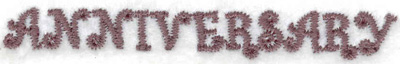 Embroidery Design: Anniversary<br> 2.76w X 0.35h