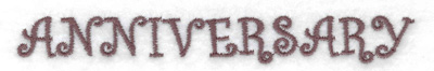 Embroidery Design: Anniversary<br> 4.91w X 0.61h