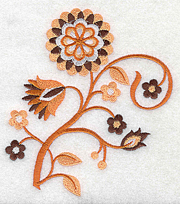 Embroidery Design: Flower A large<br> 4.46w X 4.95h