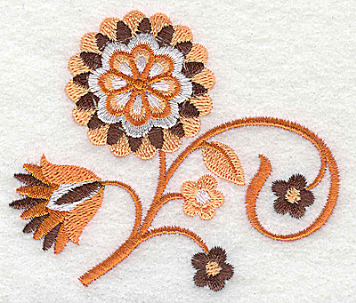 Embroidery Design: Flower A partial<br> 3.57w X 3.02h