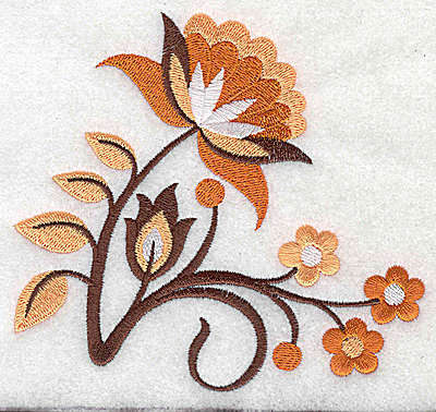 Embroidery Design: Flower B large<br> 4.98w X 4.55h