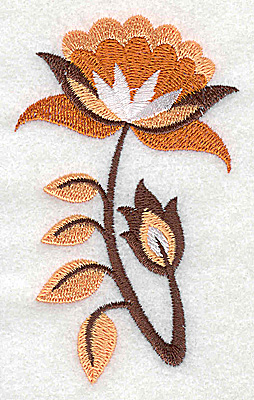 Embroidery Design: Flower B partial<br> 2.35w X 3.86h