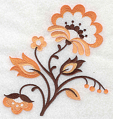 Embroidery Design: Flower D large<br> 4.77w X 4.98h