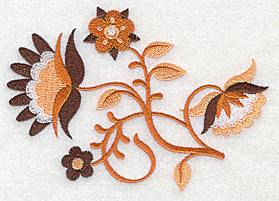 Embroidery Design: Flower E large<br> 4.96w X 3.45h