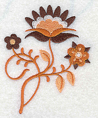 Embroidery Design: Flower E partial<br> 2.81w X 3.50h