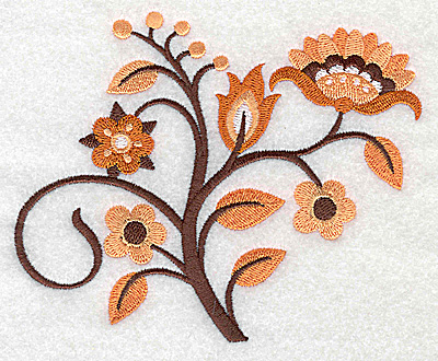 Embroidery Design: Flower F large<br> 4.93w X 4.02h
