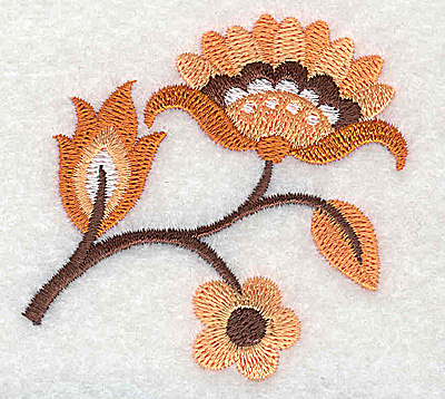 Embroidery Design: Flower F partial<br> 2.51w X 2.42h