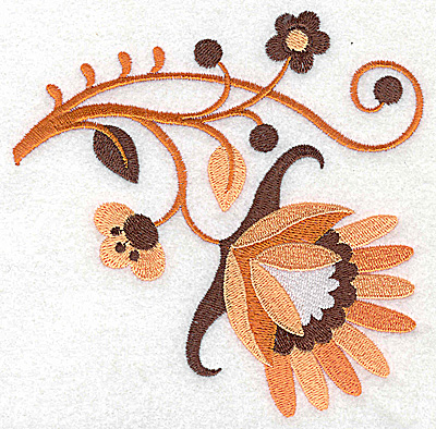 Embroidery Design: Flower G large<br> 4.96w X 4.96h