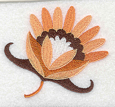 Embroidery Design: Flower G partial<br> 3.01w X 2.64h