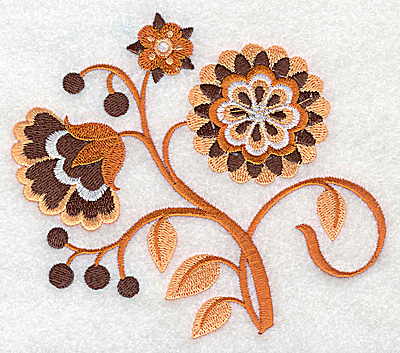 Embroidery Design: Flower H large<br> 4.95w X 4.33h