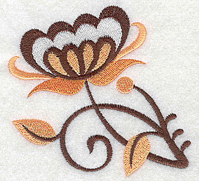 Embroidery Design: Flower I partial<br> 3.51w X 3.29h