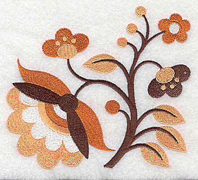 Embroidery Design: Flower J large<br> 4.95w X 4.48h