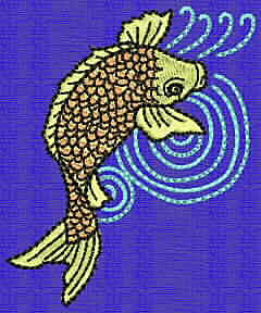 Embroidery Design: Koi C<br> 2.78w X 2.29h