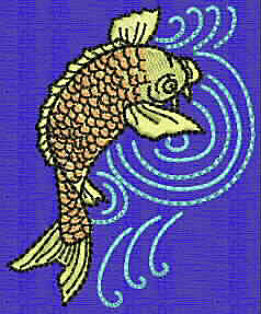 Embroidery Design: Koi E<br> 2.78w X 2.28h | Embroidery Legacy Embroidery Design: Koi E<br> 2.78w X 2.28h