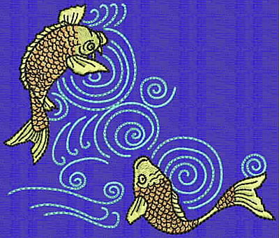Embroidery Design: Koi I<br> 3.98w X 4.68h