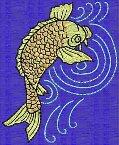 Embroidery Design: Koi N<br> 4.17w X 3.40h