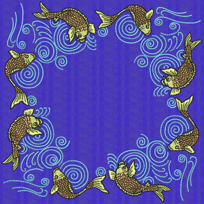 Embroidery Design: Koi T<br> 7.69w X 7.69h