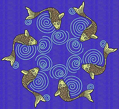Embroidery Design: Koi BB<br> 6.89w X 7.52h