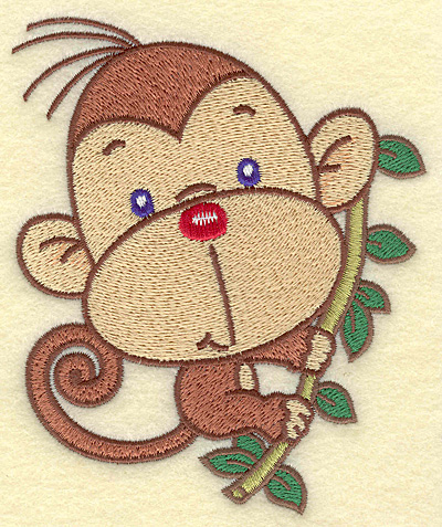 Embroidery Design: Monkey medium<br> 4.21w X 4.99h