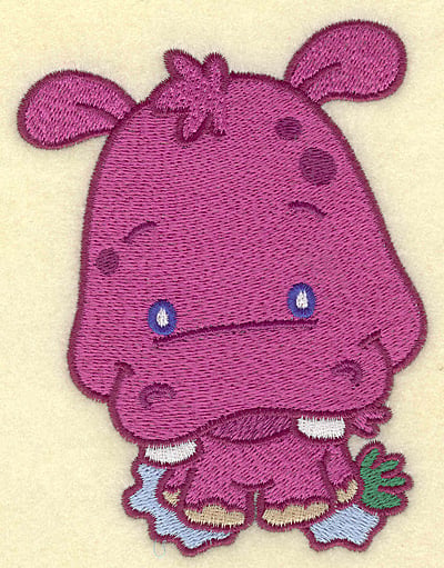 Embroidery Design: Hippo medium<br> 3.85w X 5.00h